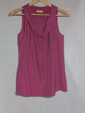 Martin + Osa Silk Sz 4 Sleeveless Draped Neck Camisole - Fuchsia